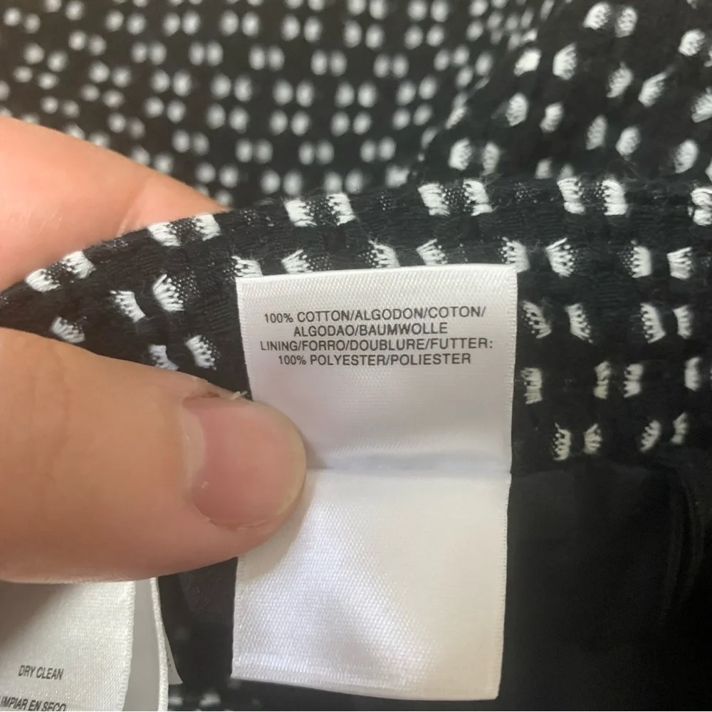 Anne Klein black & white textured pencil skirt